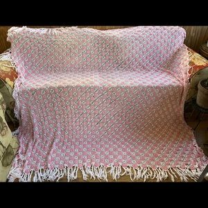 Handmade queen size crochet throw